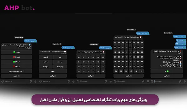 ویژگی های مهم ربات تلگرام اختصاصی تحلیل ارز و قرار دادن اخبار